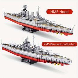 1602pcs Building Blocks, Battleship Cruiser Toy, Classic Warship Model, Plastic Assembly Set, DIY Handmade Birthday Gift