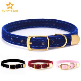 Cat Collar With Bell Safety Cat Collars Puppy Dog Collar For Cats Small Dogs Kittens Solid Pet Collar Chihuahua Products YS0032