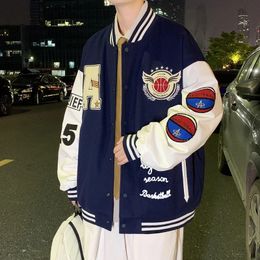 Hip Hop Casual Baseball Jackets Embroidered Coat Bomber Clothing For Mens Fashion Couple Varsity Jacket 240321