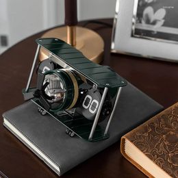 Table Clocks Creative Mechanical Old-fashioned Aircraft Automatic Flipping Clock Desktop Retro Decorations Essential For Home Use