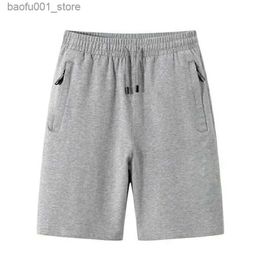 Men's Shorts Zipper pockets are loose and suitable for mens fitness and summer leisure beach shorts for daily wear Q240329