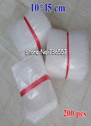 100150mm Plastic Wrap Envelope white Bubble packing Bags PE clear bubble bag Shockproof bag double film 200PCS2943835