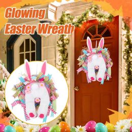 Decorative Flowers Wreaths With White Easter Door For Front Shape Decoration Ears Cute Cartoon Dog Hanger