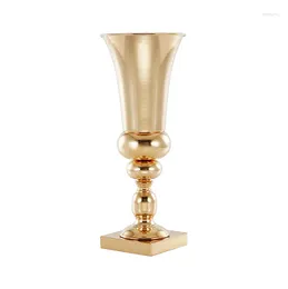 Vases Wedding Metal Flower Gold Plating Table Centerpieces Road Lead Party Stand