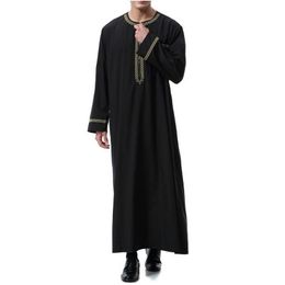 Men'S T-Shirts Muslim Jubba Thobe Islamic Mens Clothing Sets Abaya Jilbab Moslem Shirt Robes Eid Mubarak Middle Ramadan Drop Delivery Dhboh