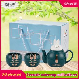 Teaware Sets Ceramic Tea Set Light Luxury Home Kettle Cup Combination High Temperature Resistant Teapot Gift