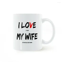 Mugs I Love It When My Wife Lets Me Play Video Games Mug Ceramic Cup Gifts 11oz