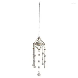 Decorative Figurines Crystal Sun Catcher Geometric Dangle Pendant With Gold Chains Window For Home Working Place Wind Chime Garden Hallwa