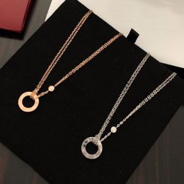 diamanti produttori di serie lover collane con ciondolo di lusso design del marchio Alta qualità popolare per la festa 18k dorato cla208G