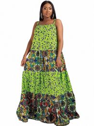 wmstar Plus Size Dres Women Printed Loose Elegant Outfits Fi Summer Maxi Holiday Dr Wholesale Dropship XL-5XL 19PE#