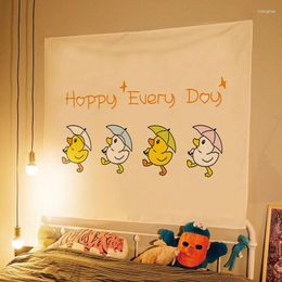 Tapestries Home Decoration Hanging Cloth Cute Duck Tapestry Cartoon Bedroom Dormitory Bedside Wall