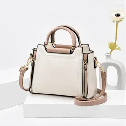 Shoulder Bags Leather Handbags Ladies Fashion Colour Matching Handbag Capacity Bag One Diagonal Small Square