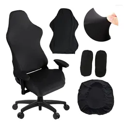 Chair Covers 4pcs/set Gaming With Armrest Spandex Splicover Office Seat Cover For Computer Armchair Protector Cadeira Gamer