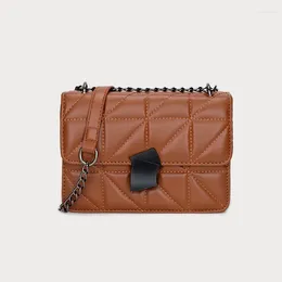 Shoulder Bags JIOMAY Women 2024 PU Leather Designer Purses And Handbags Female Shopper Fashion Diamond Lattice Chain Square