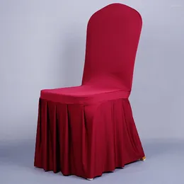 Chair Covers Wedding Party With Skirt Home Dinning Slipcover Seat El Banquet Dining Room Washable Thick