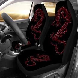Car Seat Covers Red Dragon Front Protector Full Set Of 2pc Universal Fit Most Washable Accessories