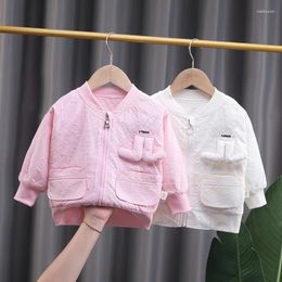 Jackets Girls 2024 Autumn Children Fashion Cotton Coats Clothing For Baby Girl Spring Outerwear Kids Costume Tops Toddler 5 Year