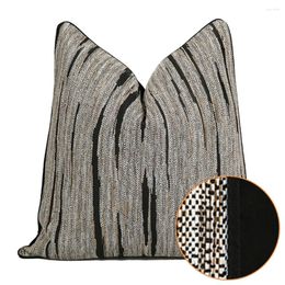 Pillow 1pc Luxury Jacquard Cover Black Beige 30x50 45x45 50x50cm High-end Thick Throw Sofa Decorative Pillowcase