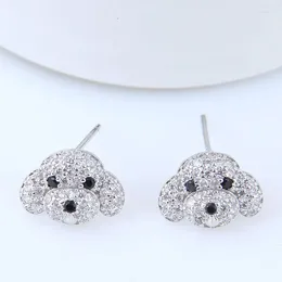 Stud Earrings Sweet Fashion Zironia Dog For Women Girls Gift Statement Jewelry