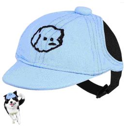 Dog Apparel Pet Sun Hat Hats For Dogs With Ear Holes Small Puppy Summer Cotton