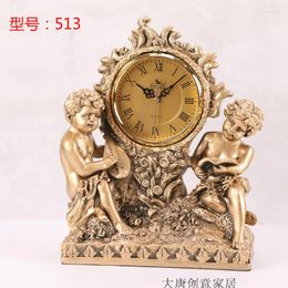 Table Clocks European Style Retro Living Room Pendulum Fashionable Silent Art Craft Clo