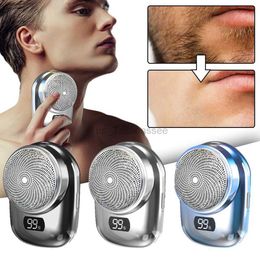 Electric Shavers Mini Electric Shaver For Men Pocket Size Washable Rechargeable Trimmer Knive Face Beard Waterproof Wet Dry Razor Hair Trimmer 240329