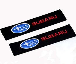 2pcsSet Cotton flannel Seat Belt Pads protection Cover case Shoulder Pad for Subaru Impreza Forester Tribeca XV BRZ2564627