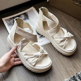 Sandals Flats Women Platform Cosy Shoes Open Toe Casual Walking Slides Summer 2024 Trend Fashion Dress Brand Mujer Zapatillas