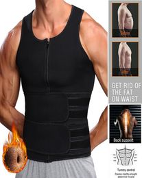 Men Waist Trainer Vest Neoprene Sauna Suit for Men Waist Trainer Vest Zipper Body Shaper with Adjustable Tank Top Faja Shapewear6355530