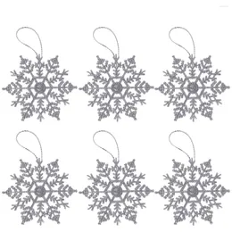 Decorative Figurines 10/16cm Christmas Fake Snowflakes Xmas Tree Hanging Ornament Glitter Snow Flake Ice Winter Year Party Decoration