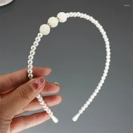 Hair Clips Fashion Full Faux Pearl Hairwear Elastic Flower Girl Women Hoop Bands Headband Baby Wedding Accessories