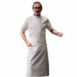 high Quality Chef Jacket Short sleeves Unisex Kitchen Cooking Uniform Restaurant Cafe Bakery Shop Barber Shop Waiter Work Shirt I0Ux#