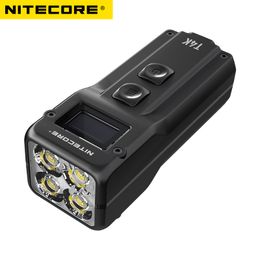 NITECORE T4K Torch XP-L2 V6 4000 Lumens Quad-Core Intelligent LED Flashlight Rechargeable Keychain Light Use USB-C Charging