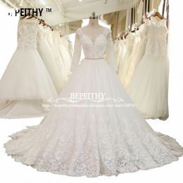 bepeithy Robe De Mariage Ball Gown Princ Wedding Dr With Crystal S Lg Sleeves Lace Bridal Gowns Vestido De Novia 2022 x7FU#