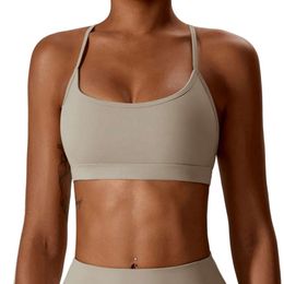 Lu Align Dry Tanks Quick Women Supportive Stretchy Adjustable Sports Bra New Solid Colour Sexy Gym Fitness Running Yoga Bra Lemon Sports 2024