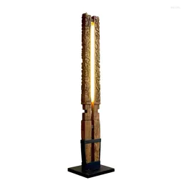 Floor Lamps Old Carved Chinese Silent Bed Breakfast Creative Living Room Vertical Lamp