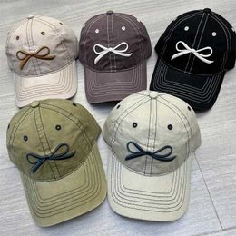 Fashion 2023 Baseball Cap Designerball Caps Korean Ins Bow for Women in 2024 Spring and Summer Sweet Cute Sunscreen Hip-hop Mens Hats