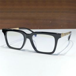 New fashion design square optical glasses 8271 acetate frame dragon pattern metal temples simple and generous style easy and comfortable to wear eyewear