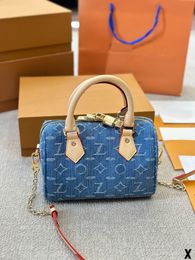 5A Quality 2024 new designer Fashion Women Bag Handbags Wallet Leather Chain Handbag Crossbody Shoulder Bag Messenger Tote Bag Purse Cosmetic bags blue pillow bag