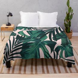 Blankets Tropical Jungle Leaves Pattern #5 #Tropical #Decor #Art Travel Light Mexican Picnic Throw Blanket