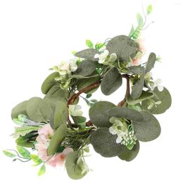 Decorative Flowers Artificial Garland Door Window Wreath Pendant Wreaths For Front Outside Delicate Plant Rose Ring Plants
