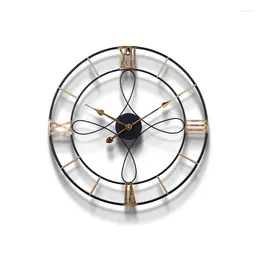 Wall Clocks Large Clock Modern Design Metal Retro Home Interior Mute Luxury Watches Living Room Decoration Reloj Pared