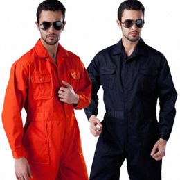 men Workshop Uniforms Summer Spring Lg Sleeve Workwear Uniform Food Clothing Warehouse Produce Siamese Overalls 2 colors b8Lv#