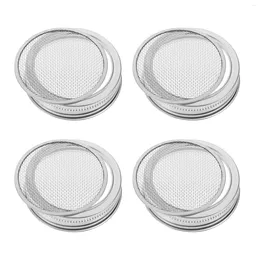 Dinnerware 4 Pcs Germination Jar Mason Sprout Lids Sprouts Maker Stainless Steel Sprouting