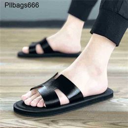 Anti Mens Slippers Designer Sandals Flops Semi Slip Flip Summer Fashion Outdoor Sandals Mens 2024 New Korean Trend Lil Have Logo Q7qg