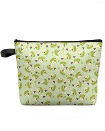 Cosmetic Bags Macaron Green Makeup Bag Pouch Travel Essentials Lady Women Toilet Organizer Kids Storage Pencil Case