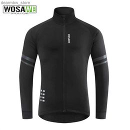 Cycling Jackets WOSAWE Warm Jacket Winter Fleece Thermal Cycling Jacket Long Jersey Running Coat Biker Riding Road Mtb Bicycle Clothes24329