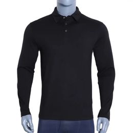 87% Merino Wool Polo Long Sleeve Shirts Mens Base Layer Top 240G Midweight Thermal Shirt Breathable AntiOdor 240329