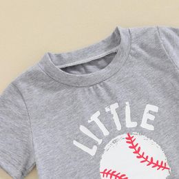 Clothing Sets Toddler Baby Boy Clothes Set Letter Baseball Print Short Sleeve Round Neck T Shirt Shorts Cute Infant Born Outfit