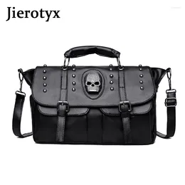 Evening Bags JIEROTYX Women Handbag Large Capacity High Quality Luxury Female Bag Hiphop Punk Style Fashion Shoulder Luggage Travel